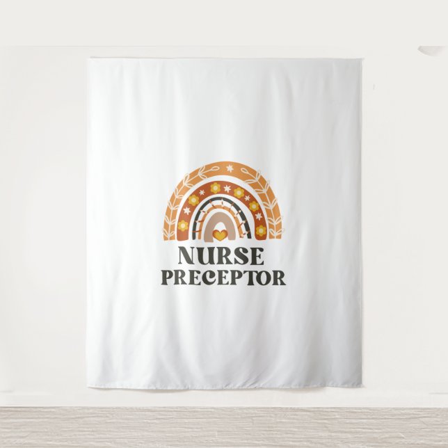 Nurse Preceptor Vintage Rainbow  Tapestry (Front)