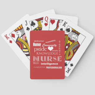 Nurse Pride-Attributes/Tomato Red Playing Cards