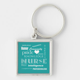 Nurse Pride-Attributes/Turquoise Key Ring