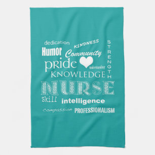 Nurse Pride-Attributes/Turquoise Tea Towel
