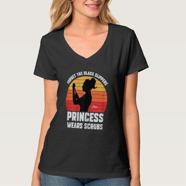 Nurse Princess Practitioner Work Week Humour T-Shirt (Front)