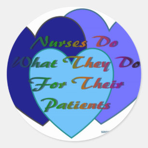 Nurse products classic round sticker
