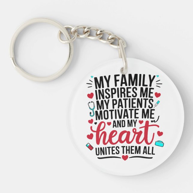 Nurse Profession Design Key Ring (Front)