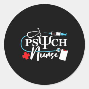 Nurse Psychology Nursing Psychiatric Mental Health Classic Round Sticker