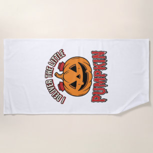 Nurse Pumpkin Halloween Delivery Shirt Design_1 Beach Towel