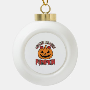 Nurse Pumpkin Halloween Delivery Shirt Design_1 Ceramic Ball Christmas Ornament