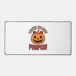 Nurse Pumpkin Halloween Delivery Shirt Design_1 Desk Mat