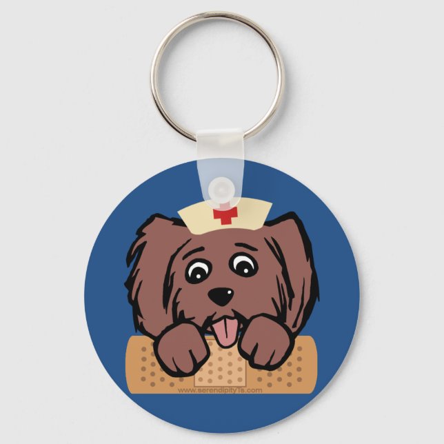Nurse Pup Key Ring (Front)