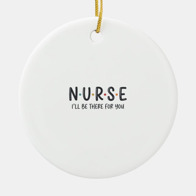 Nurse Quote Shirt Design Vector Graphic_1 Ceramic Tree Decoration (Front)