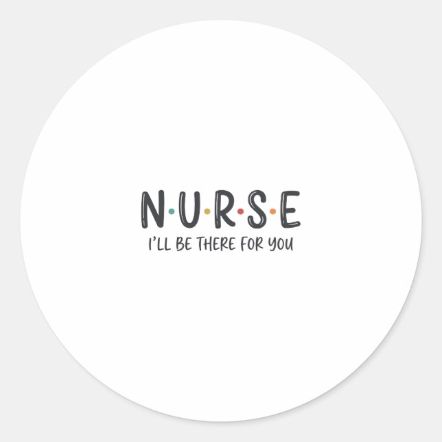 Nurse Quote Shirt Design Vector Graphic_1 Classic Round Sticker (Front)