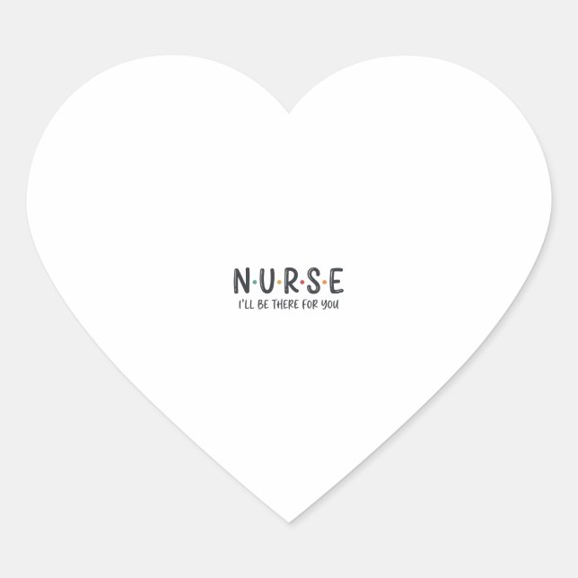 Nurse Quote Shirt Design Vector Graphic_1 Heart Sticker (Front)