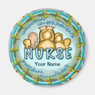 Nurse Rainbow Motto custom name magnet