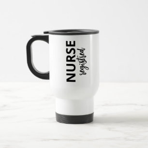 Nurse Registered RN Custom Name Two Side Engraved  Travel Mug