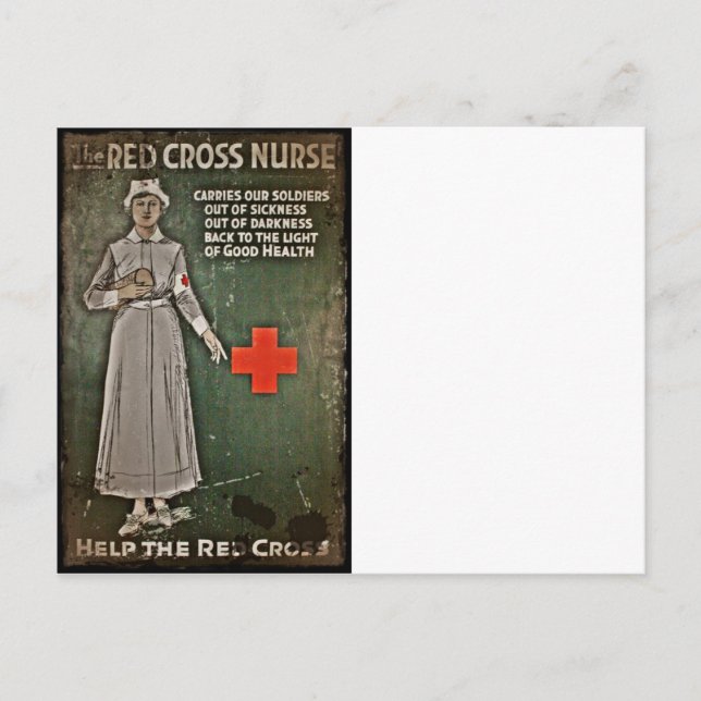 Nurse Requesting Donations WWI Postcard (Front)