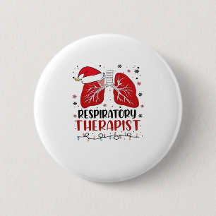 Nurse Respiratory Therapist Christmas, Lung Christ 6 Cm Round Badge