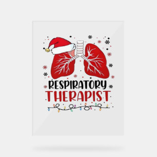 Nurse Respiratory Therapist Christmas, Lung Christ Acrylic Sign