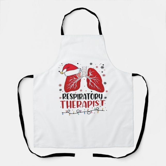 Nurse Respiratory Therapist Christmas, Lung Christ Apron (Front)
