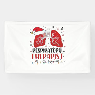 Nurse Respiratory Therapist Christmas, Lung Christ Banner