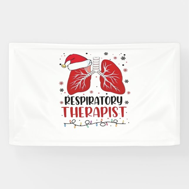 Nurse Respiratory Therapist Christmas, Lung Christ Banner (Horizontal)