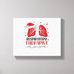 Nurse Respiratory Therapist Christmas, Lung Christ Canvas Print