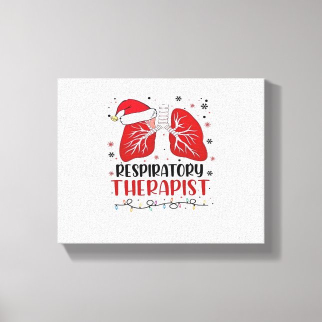 Nurse Respiratory Therapist Christmas, Lung Christ Canvas Print (Front)