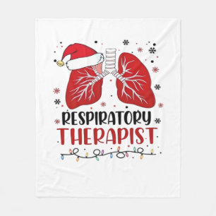 Nurse Respiratory Therapist Christmas, Lung Christ Fleece Blanket