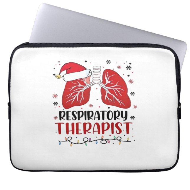 Nurse Respiratory Therapist Christmas, Lung Christ Laptop Sleeve (Front)