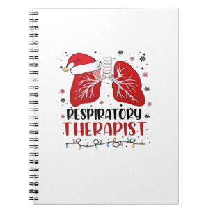 Nurse Respiratory Therapist Christmas, Lung Christ Notebook