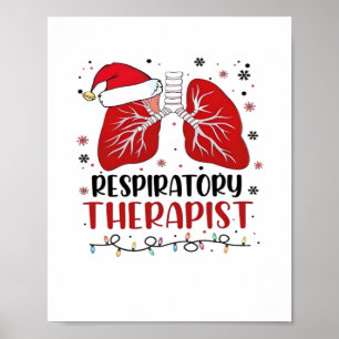 Nurse Respiratory Therapist Christmas, Lung Christ Poster