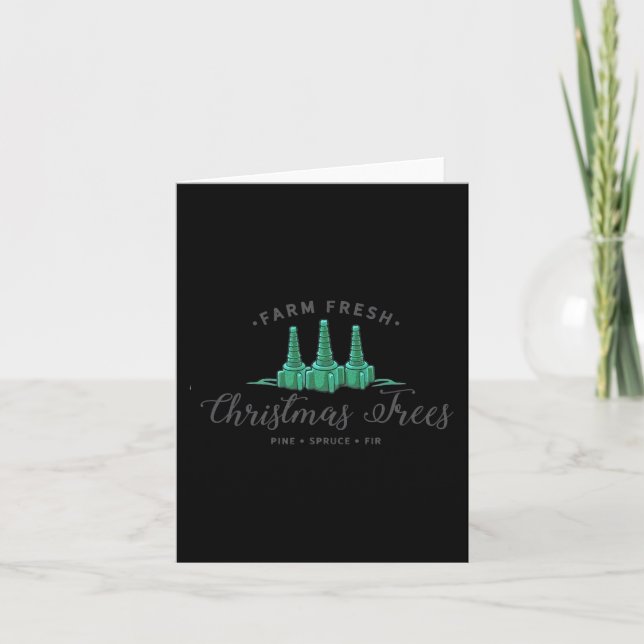 Nurse respiratory therapist christmas rt xmas tree card (Front)