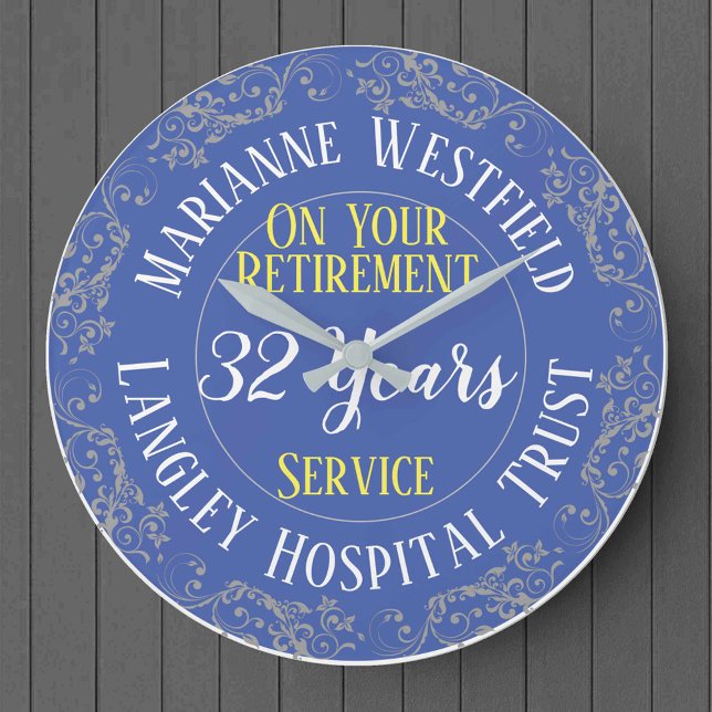 Nurse Retirement Award with Years Served Large Clock (Creator Uploaded)