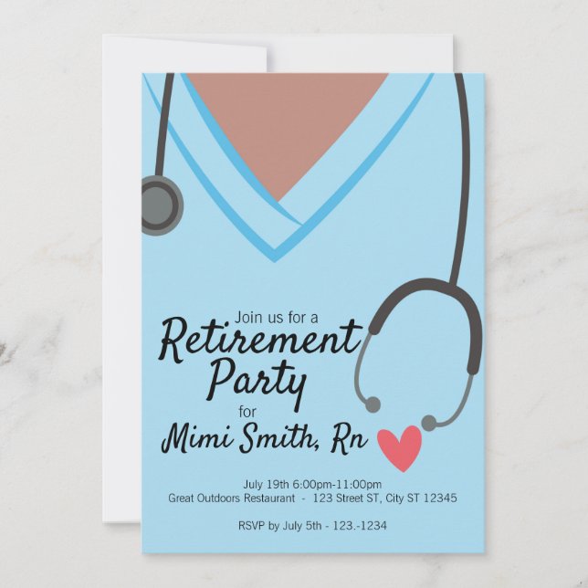 Nurse Retirement Invitation (Front)