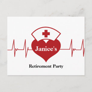 nurse retirement invitation postcard