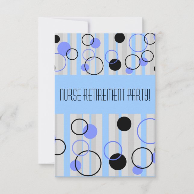 Nurse Retirement Party Invitations Retro Style (Front)