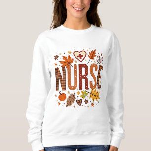 Nurse Retro Bubble Letters Groovy Sweatshirt