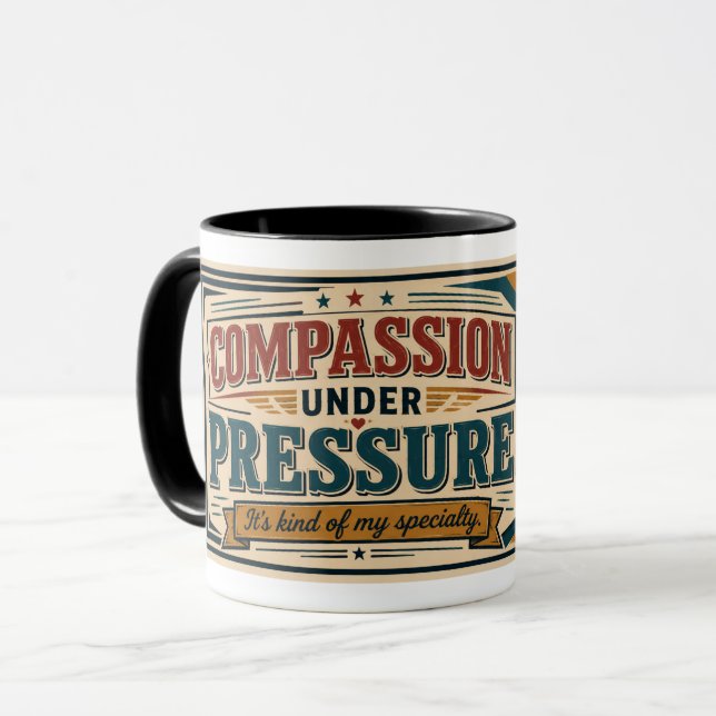 Nurse Retro Mug – Funny Registered Nurse Gift (Front Left)