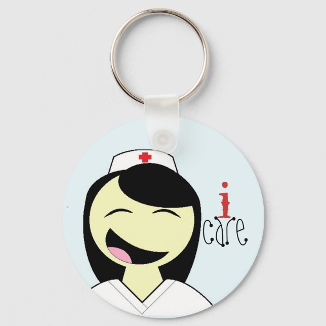 Nurse RN LVN care keychain (Front)