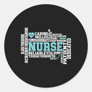 Nurse Rn Lvn Nursing School Medical Classic Round Sticker