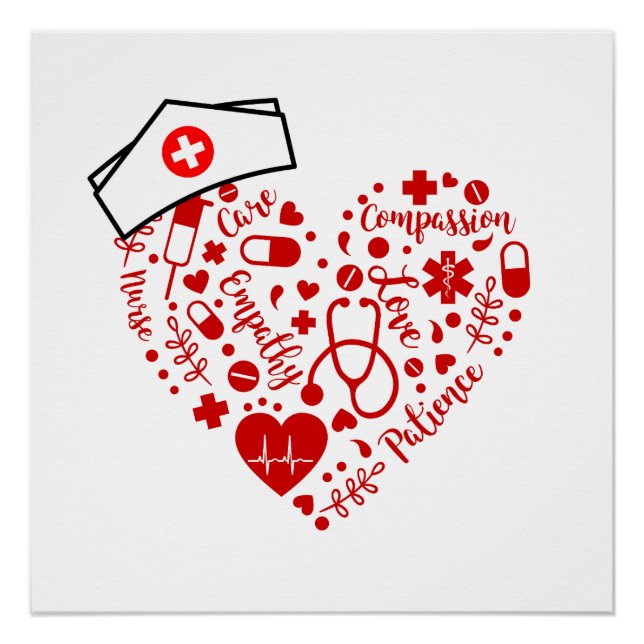 Nurse rn registered nurses nursing school women poster (Front)