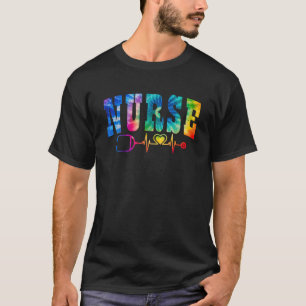 Nurse s Life Tie Dye Heart Stethoscope Nurse Week T-Shirt