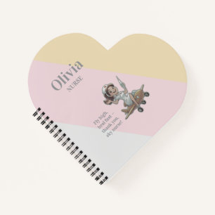 Nurse Salmon Background Nurse Flying  Notebook