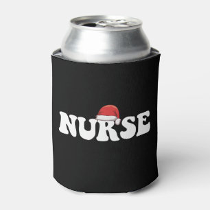 Nurse Santa Hat Christmas Nursing Can Cooler