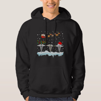 Nurse Santa Reindeer Snowman Nurse Christmas 2021 Hoodie