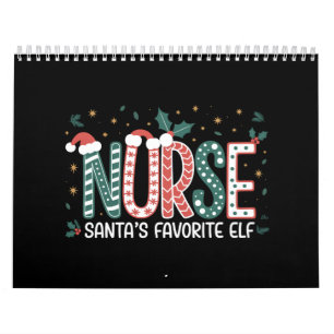 Nurse Santa's Favorite Elf Christmas Inspirational Calendar