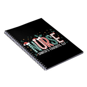 Nurse Santa's Favourite Elf Christmas Inspirationa Notebook