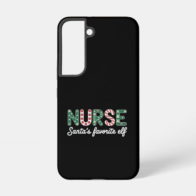 Nurse Santa's Favourite Elf Life Nurse Day Gifts  Samsung Galaxy S22 Case (Back)