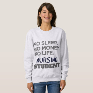 Nurse School Meme No Sleep Money Nursing Student Sweatshirt