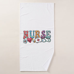 Nurse - School Nurse Gift - Funny Nurse Bath Towel