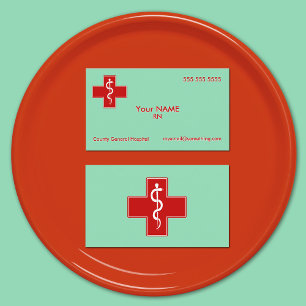 Nurse Scrubs Green Business Card