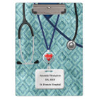Nurse Scrubs In Teal Diamond Pattern
